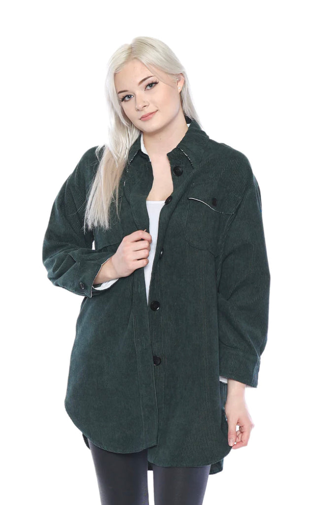 Papa Fashions Forest Green Shacket