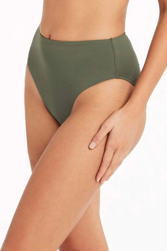 Sea Level Essentials High Waisted Bottoms in Green