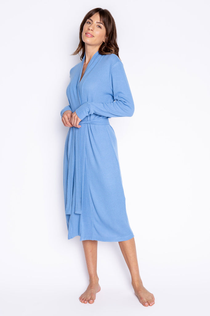 Blue Ribbed Robe from PJ Salvage
