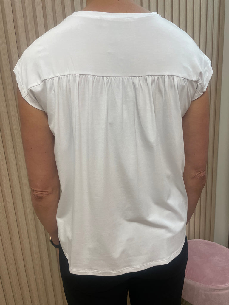 Soft Works Short Sleeve Top in White