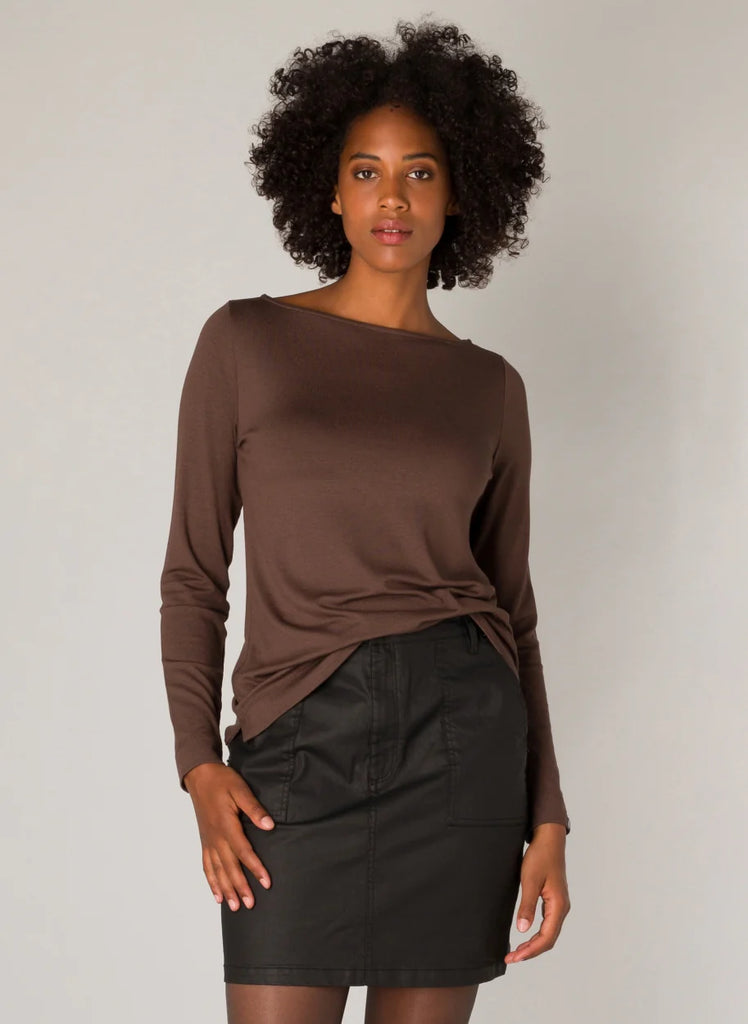 Yest Brown Knit Top