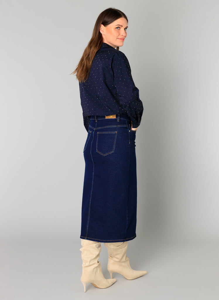 Yest Blythe Sparkle Top Navy