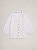White Stuff Daisy Dobby Mix Top Brilliant White