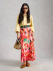 White Stuff Hope Bias Cut Skirt Pink Print