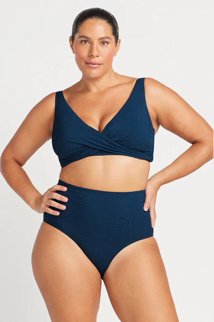 Aria High Wasit Swim Bottom Navy