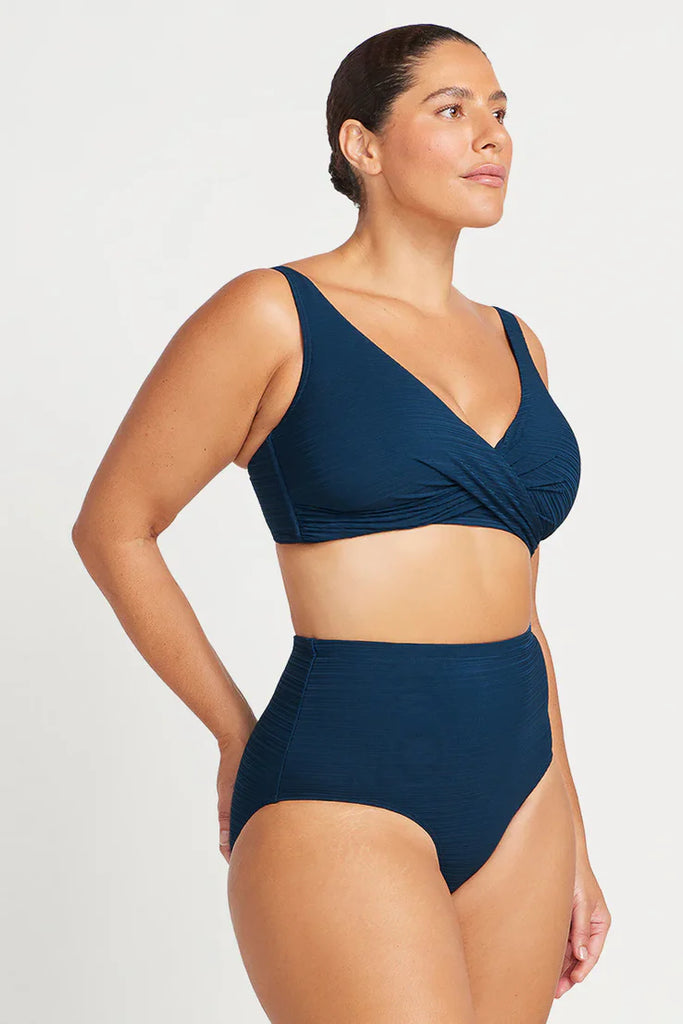 Aria High Wasit Swim Bottom Navy