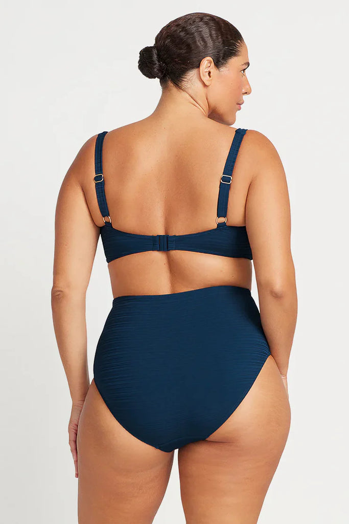 Aria High Wasit Swim Bottom Navy