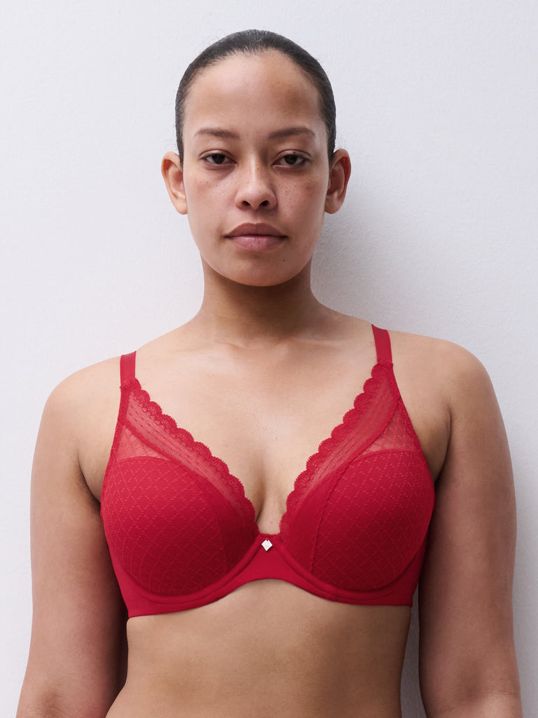 Norah Chic Plunge T-Shirt Bra Poppy Red