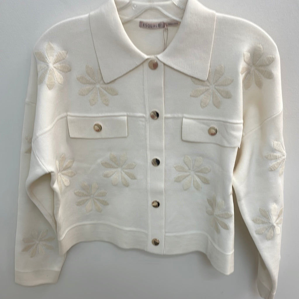 Esqualo Cream Floral Jacket