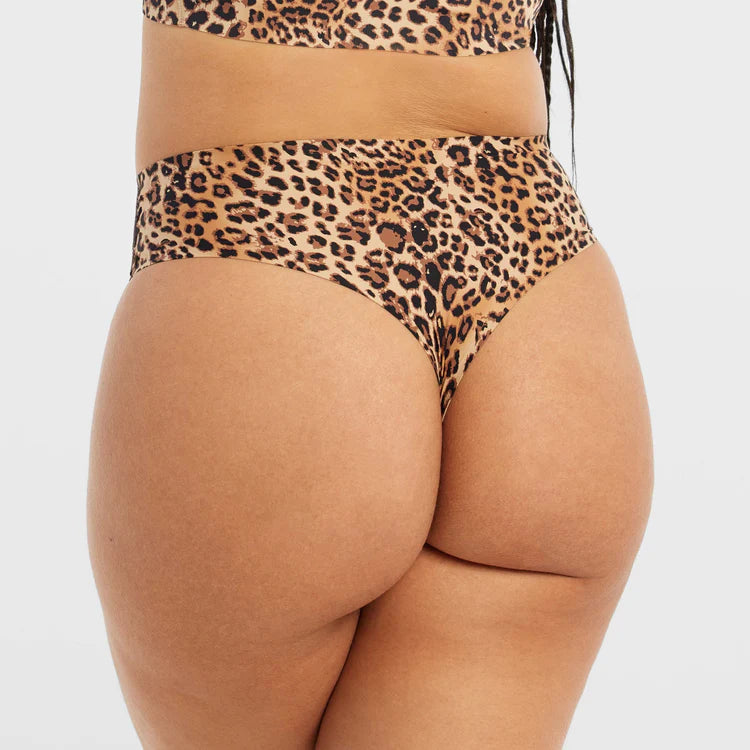 Evelyn & Bobbie High-Waisted Thong Leopard