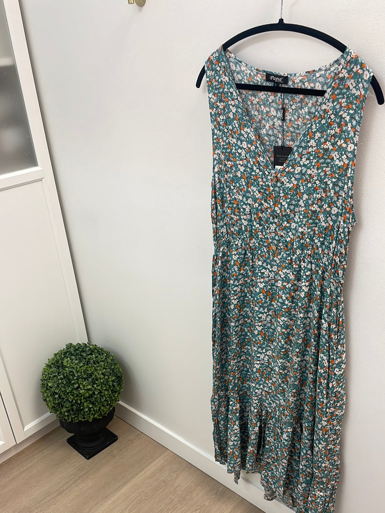 Papa Fashion Green Floral Dress