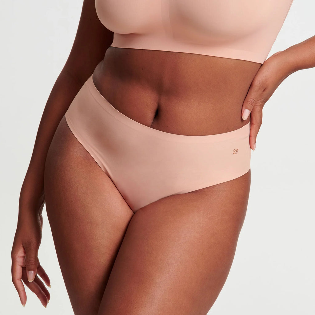 Evelyn & Bobbie High Waisted Thong in Himalayan Salt