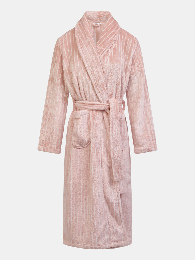Femilet by Chantelle Teddy Robe Pink Stripe