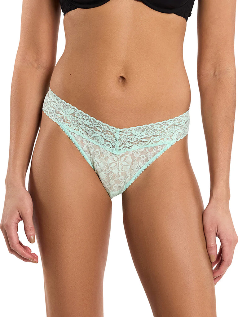 Hanky Panky Original Rise Flora Lace Mint Tea Green