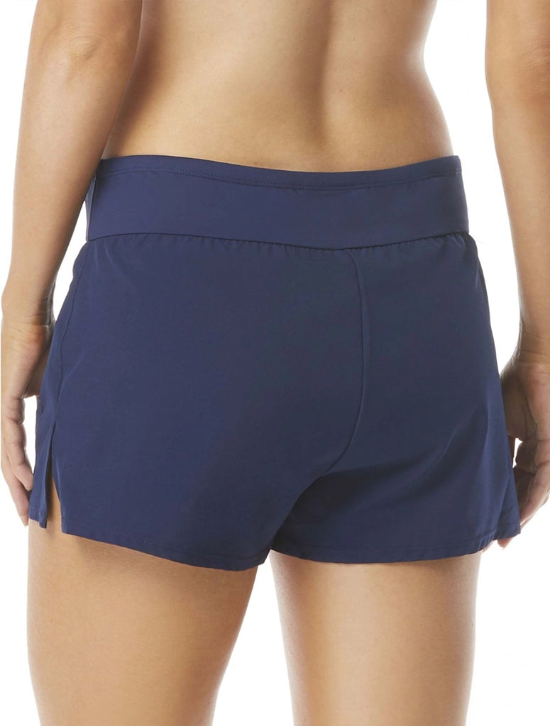 Beach House April Stretch Woven Beach Shorts in Navy