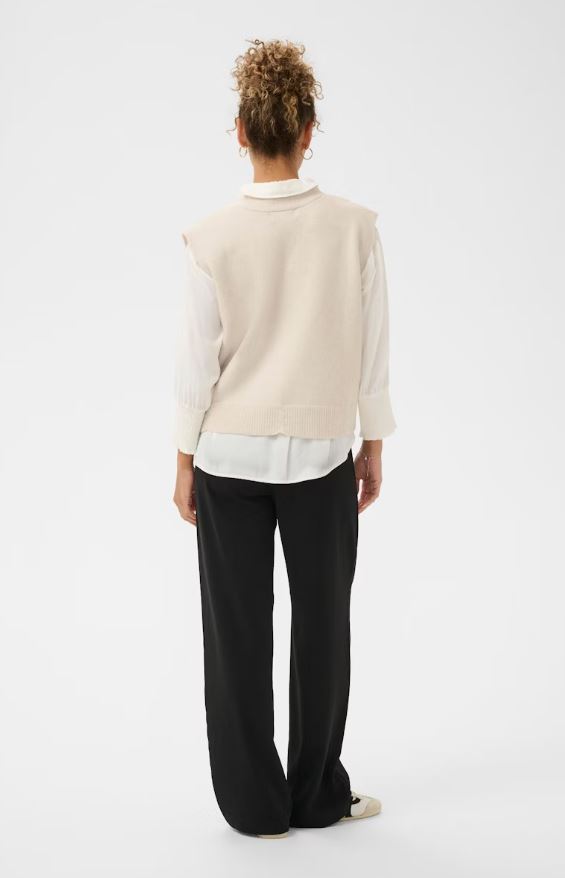 Cream CRKlementine Slipover in whisper white