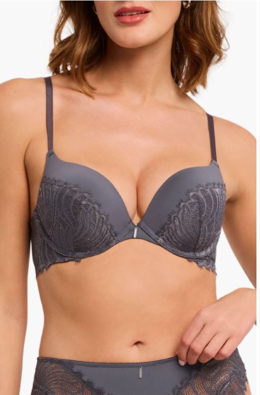 Montelle Nights Out Prodigy Push Up Bra Silver