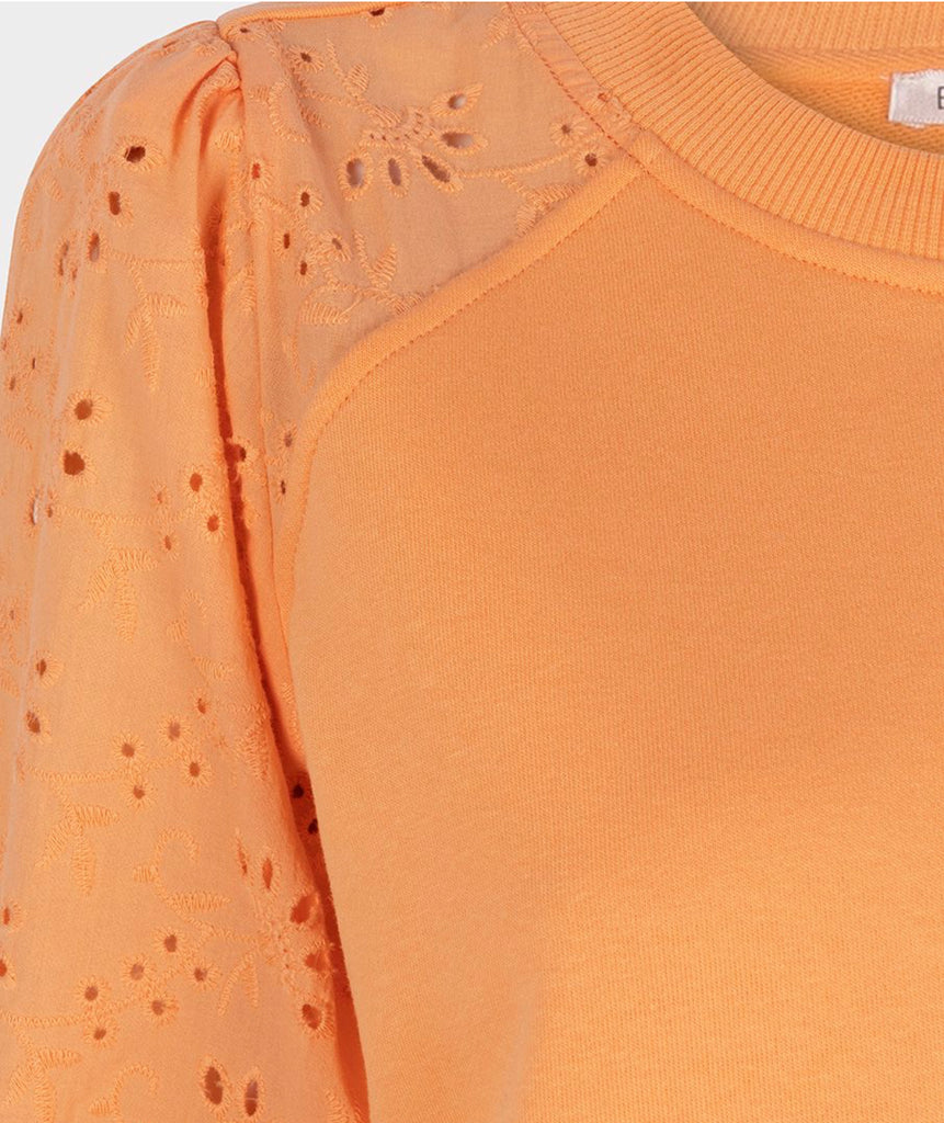 EsQualo Broderie Orange Sweat Shirt