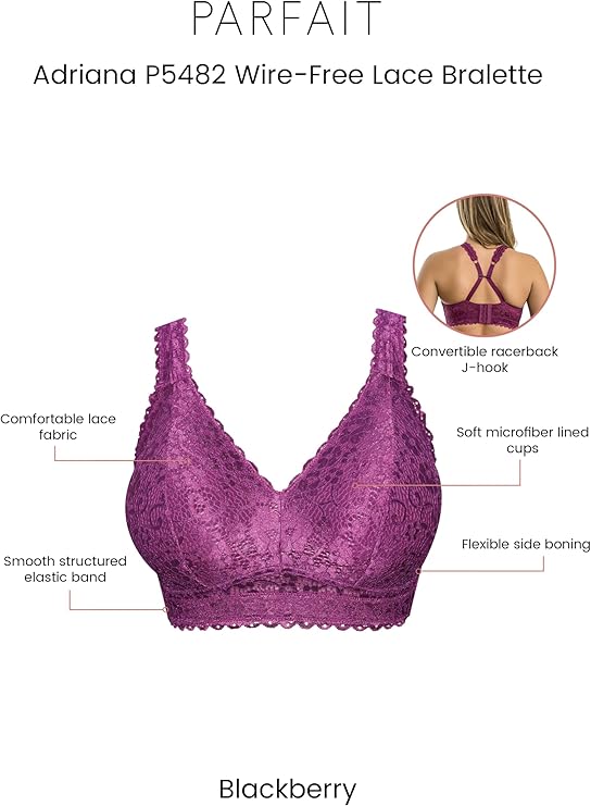 Adriana Lace Bralette Blackberry