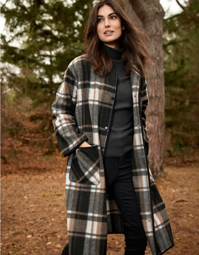 Soya Concept Plaid Coatigan