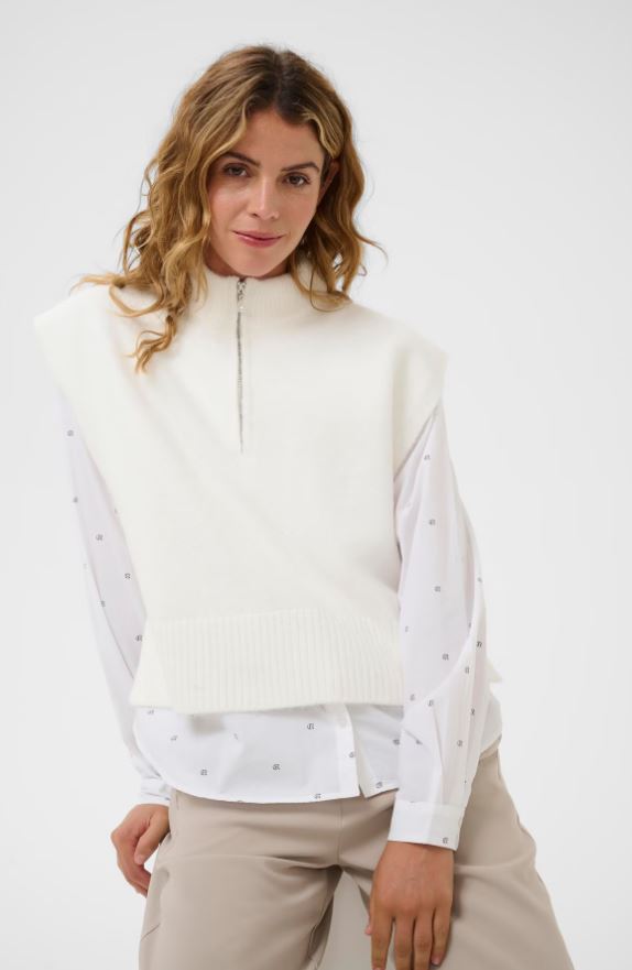 Cream CRTannenbaum Knit Slipover Whisper White