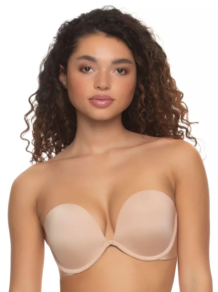 Lusait Strapless Bra for Women Non-Slip Silicone Padded Bandeau Bra Wireless  Tube Top Bra Beige M : : Clothing, Shoes & Accessories