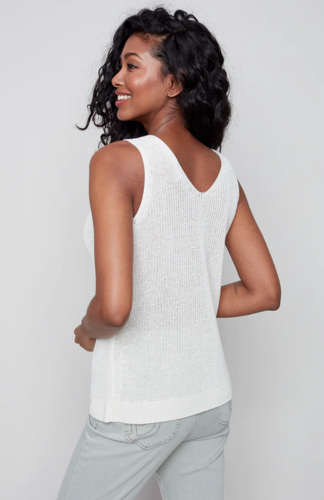 Charlie B Cold Dye Knit Cami in Natural
