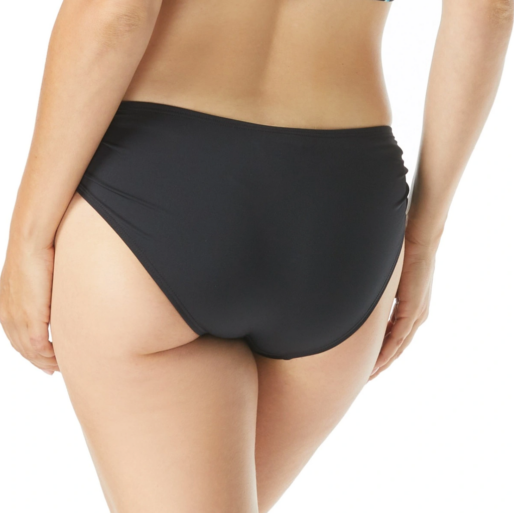 Mid Rise Black Swim Bottoms from Coco Reef with side ruching