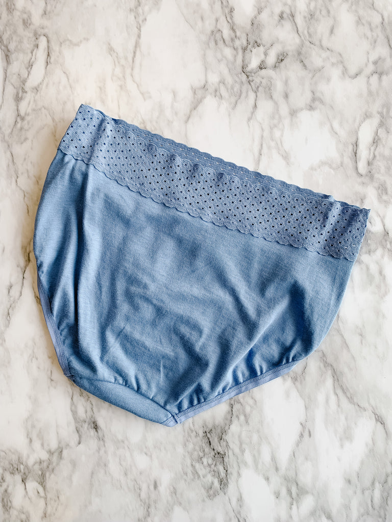 Blue Eco Cotton French Cut Panty from Hanky Panky