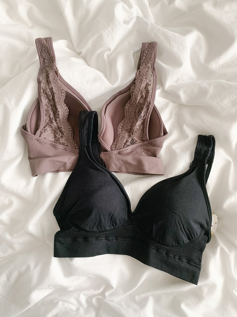 Altissima Bralette from Paramour in Black & Mink.
