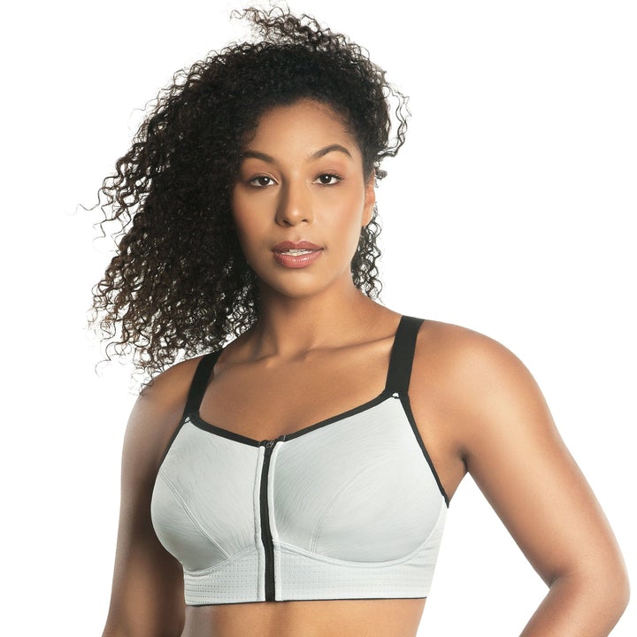 Wave Front Close Sports Bra in Grey from Parfait.