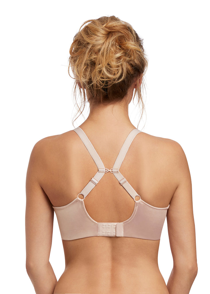 Aura Tshirt Bra from Fantasie. Back view with j-hook for a racerback.