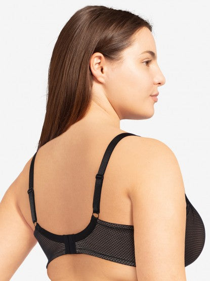 Brooklyn Plunge from Passionata in Black. Back view