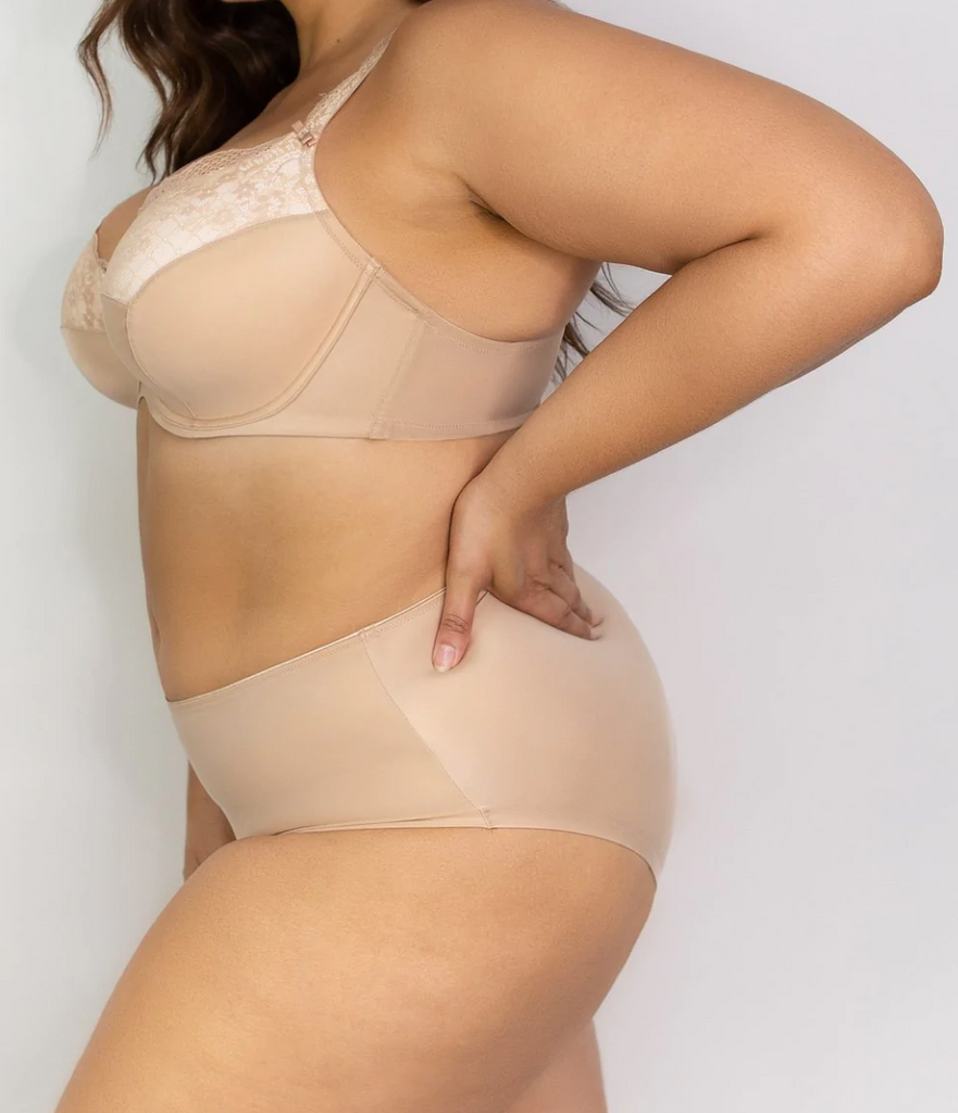 Essential Boyshort in Nude from Curvy Couture