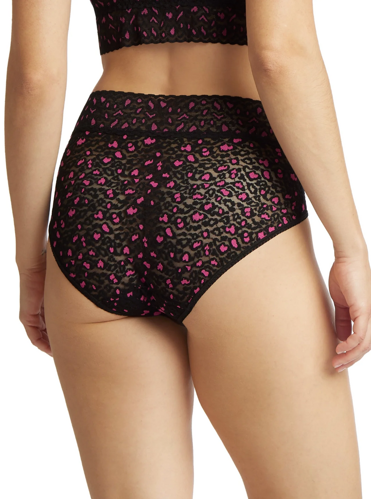 Hanky Panky French Brief Cross Dyed Leopard Pink
