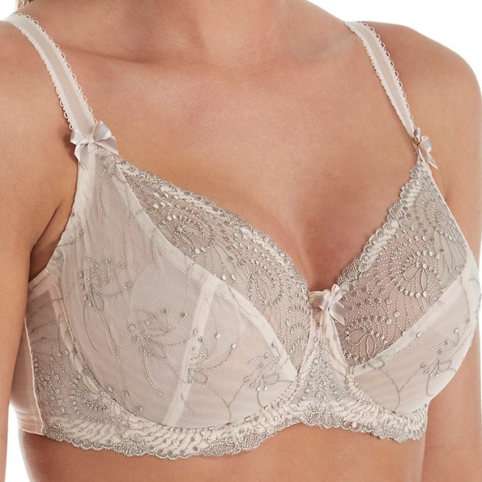 Nicole Lace from Fit Fully Yours in Cloud Pink with Grey Embroidery